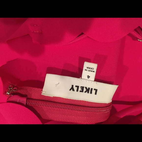 Likely Lolita Scalloped Sheath Dress in Fuchsia - Picture 4 of 4